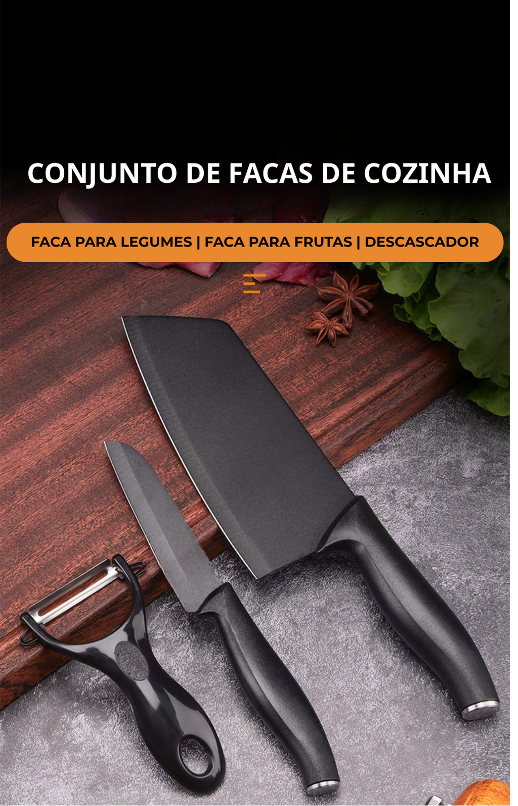 Conjunto de Facas de Cozinha