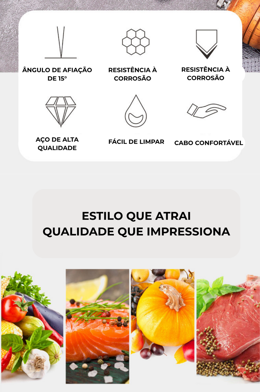 Conjunto de Facas de Cozinha